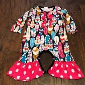 Adorable Feather Onesie Outfit